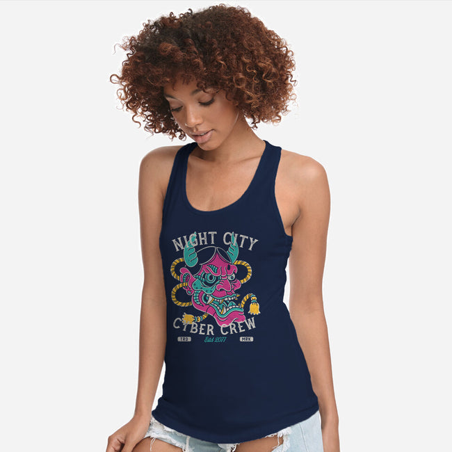 Night City Cyber Crew-Womens-Racerback-Tank-Nemons