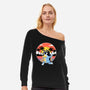 Bluey Summer-Womens-Off Shoulder-Sweatshirt-Tri haryadi