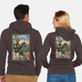 Twin Sai In Japan-Unisex-Zip-Up-Sweatshirt-DrMonekers