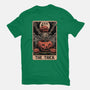 Halloween Tarot Pumpkin Trick-Womens-Fitted-Tee-Studio Mootant