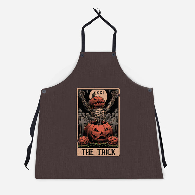 Halloween Tarot Pumpkin Trick-Unisex-Kitchen-Apron-Studio Mootant