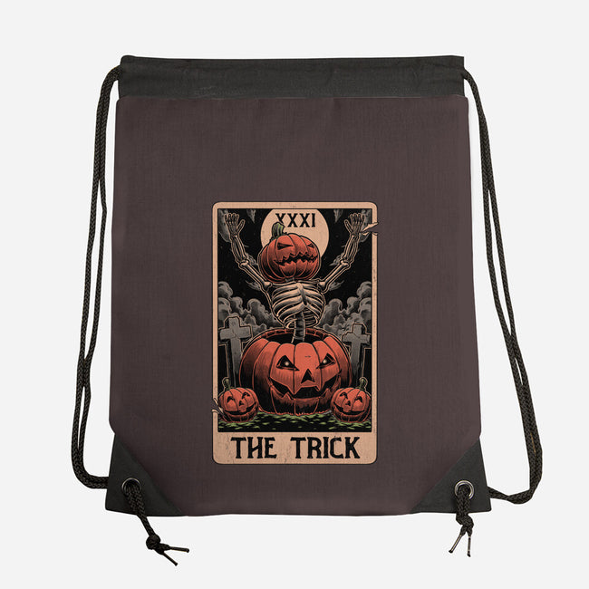 Halloween Tarot Pumpkin Trick-None-Drawstring-Bag-Studio Mootant