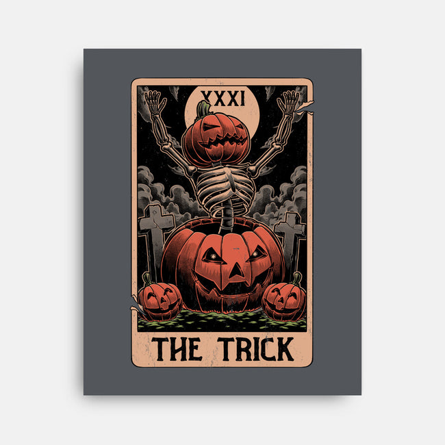 Halloween Tarot Pumpkin Trick-None-Stretched-Canvas-Studio Mootant