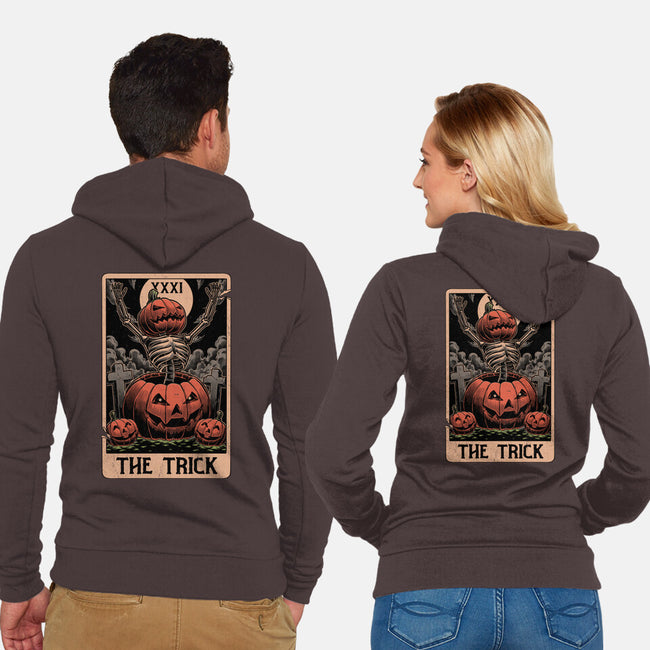 Halloween Tarot Pumpkin Trick-Unisex-Zip-Up-Sweatshirt-Studio Mootant