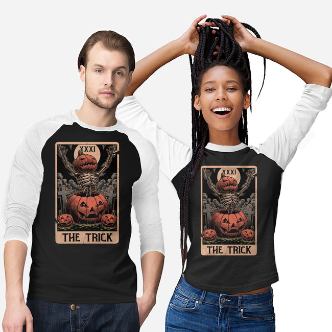 Halloween Tarot Pumpkin Trick-Unisex-Baseball-Tee-Studio Mootant