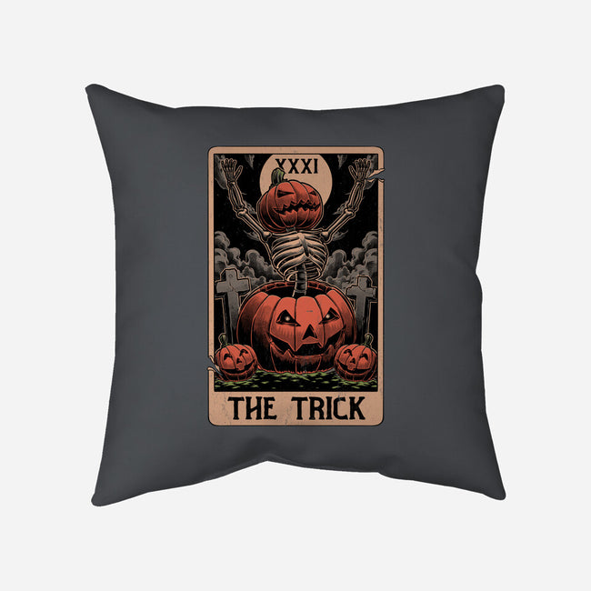 Halloween Tarot Pumpkin Trick-None-Removable Cover w Insert-Throw Pillow-Studio Mootant