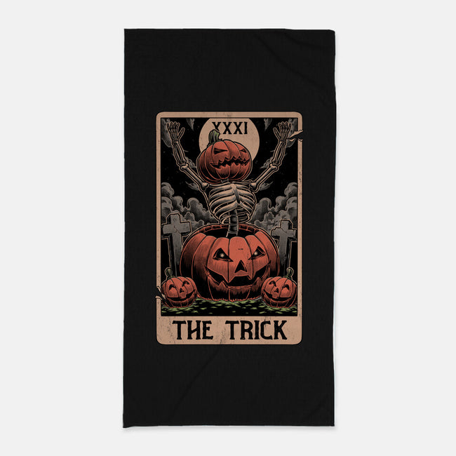 Halloween Tarot Pumpkin Trick-None-Beach-Towel-Studio Mootant