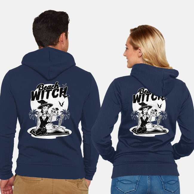 Beach Witch Goth Summer-Unisex-Zip-Up-Sweatshirt-Studio Mootant