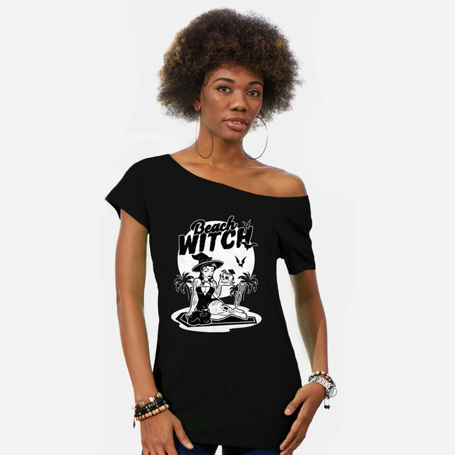 Beach Witch Goth Summer-Womens-Off Shoulder-Tee-Studio Mootant