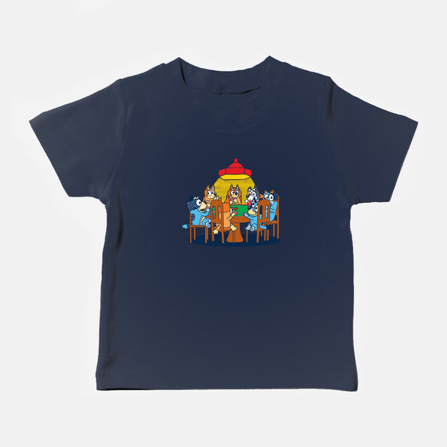 Heelers Playing Poker-Baby-Basic-Tee-dalethesk8er