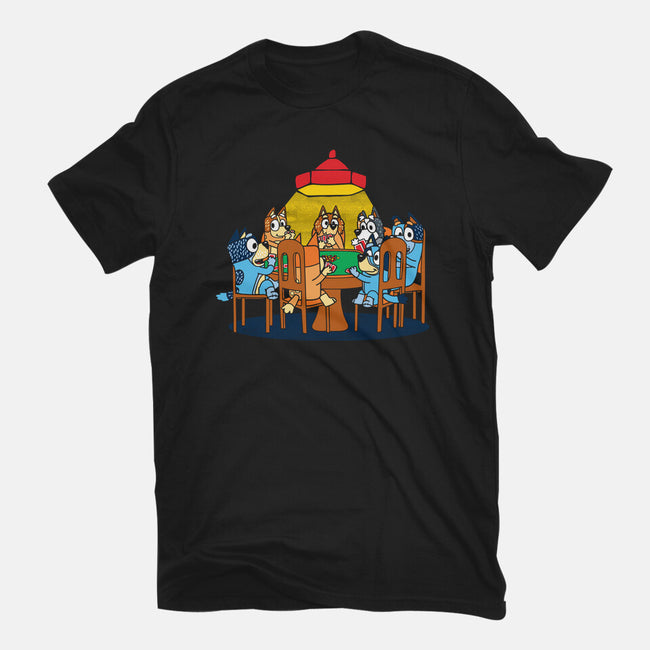 Heelers Playing Poker-Unisex-Basic-Tee-dalethesk8er