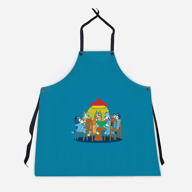 Heelers Playing Poker-Unisex-Kitchen-Apron-dalethesk8er