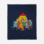 Heelers Playing Poker-None-Fleece-Blanket-dalethesk8er