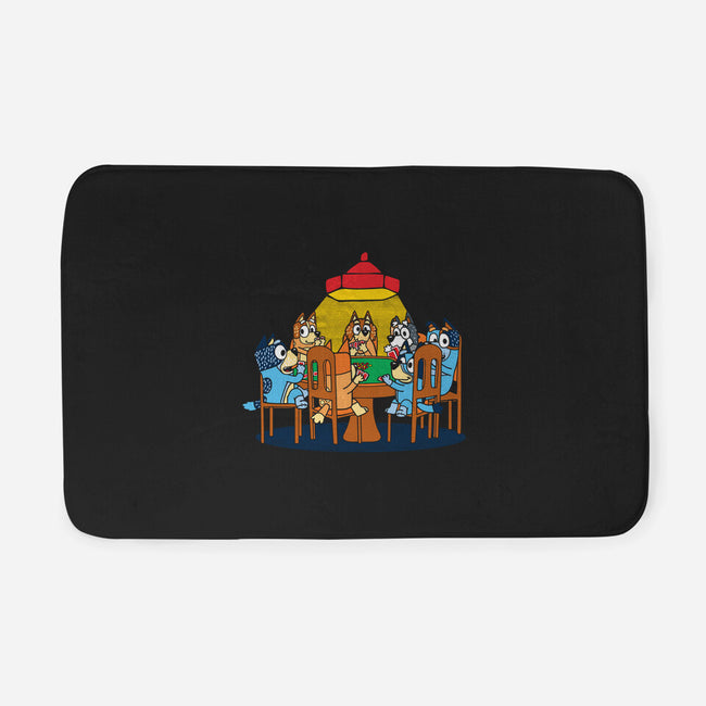 Heelers Playing Poker-None-Memory Foam-Bath Mat-dalethesk8er