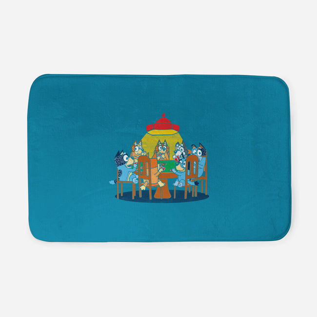 Heelers Playing Poker-None-Memory Foam-Bath Mat-dalethesk8er