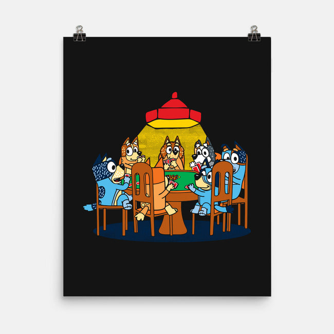 Heelers Playing Poker-None-Matte-Poster-dalethesk8er