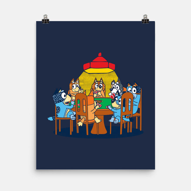 Heelers Playing Poker-None-Matte-Poster-dalethesk8er