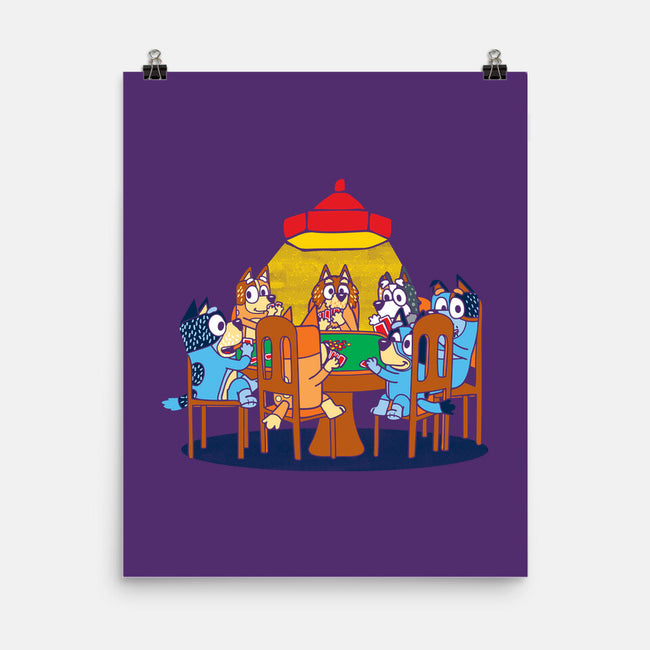 Heelers Playing Poker-None-Matte-Poster-dalethesk8er