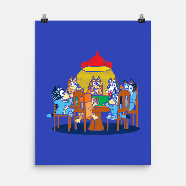 Heelers Playing Poker-None-Matte-Poster-dalethesk8er