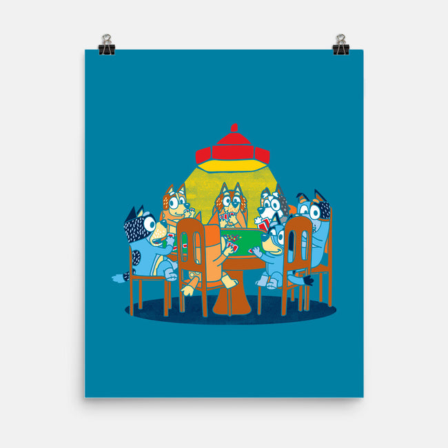 Heelers Playing Poker-None-Matte-Poster-dalethesk8er