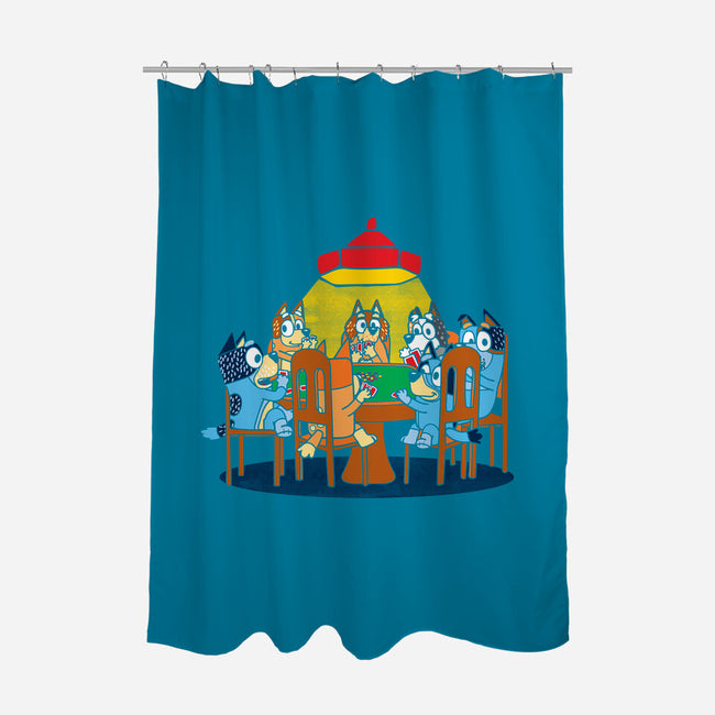 Heelers Playing Poker-None-Polyester-Shower Curtain-dalethesk8er