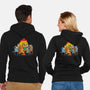 Heelers Playing Poker-Unisex-Zip-Up-Sweatshirt-dalethesk8er