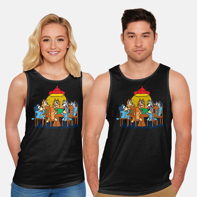 Heelers Playing Poker-Unisex-Basic-Tank-dalethesk8er