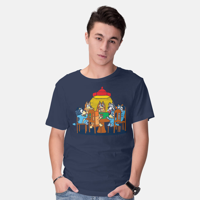 Heelers Playing Poker-Mens-Basic-Tee-dalethesk8er