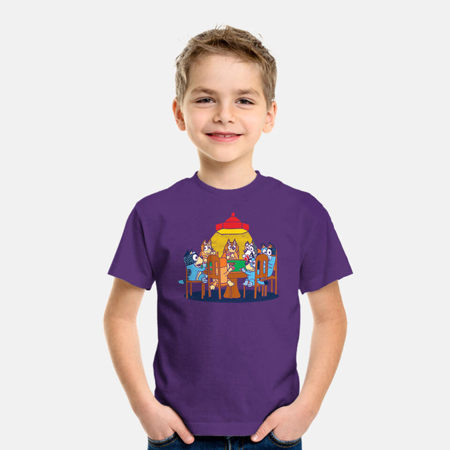 Heelers Playing Poker-Youth-Basic-Tee-dalethesk8er