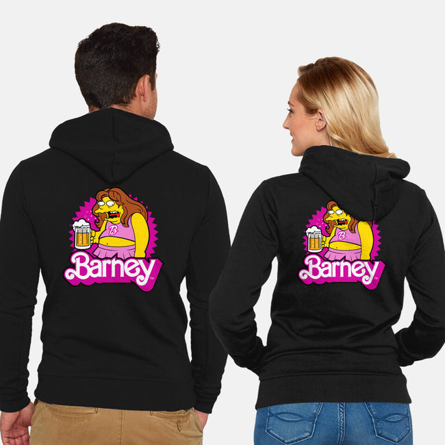 Barney Barbie-Unisex-Zip-Up-Sweatshirt-Boggs Nicolas