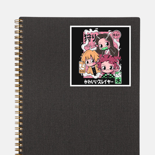 Cute Demon Slayer-None-Glossy-Sticker-Ca Mask