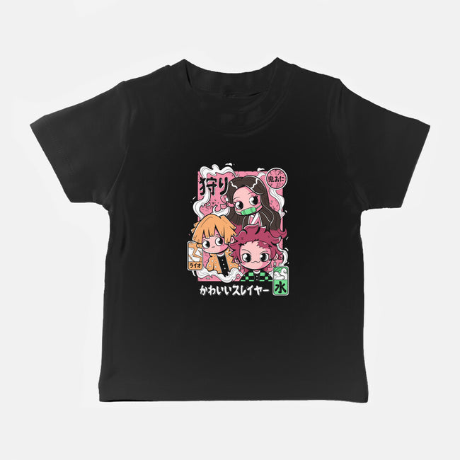 Cute Demon Slayer-Baby-Basic-Tee-Ca Mask