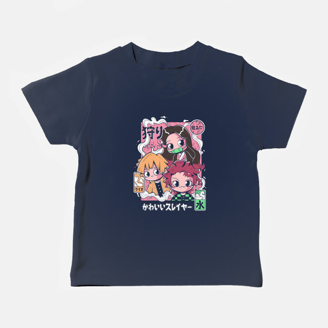 Cute Demon Slayer-Baby-Basic-Tee-Ca Mask