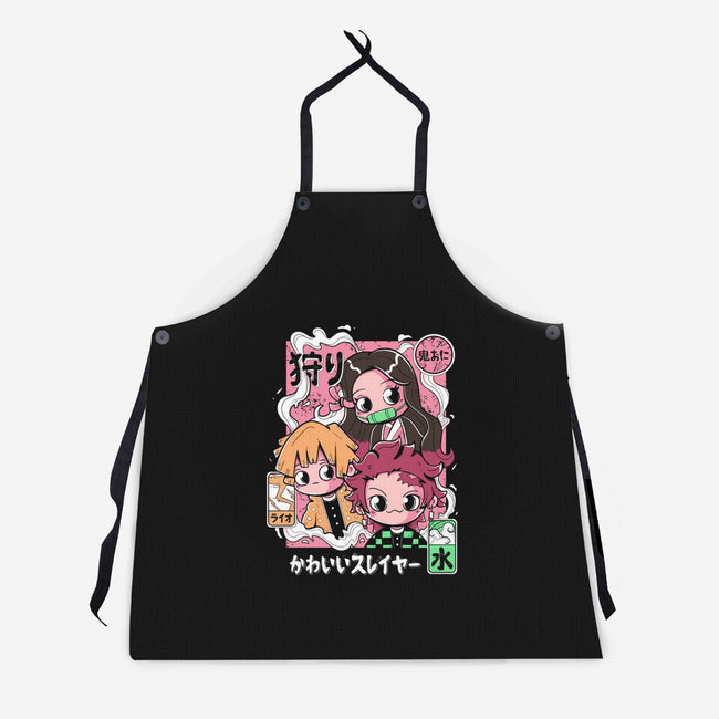 Cute Demon Slayer-Unisex-Kitchen-Apron-Ca Mask