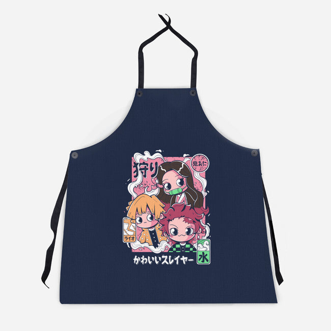 Cute Demon Slayer-Unisex-Kitchen-Apron-Ca Mask