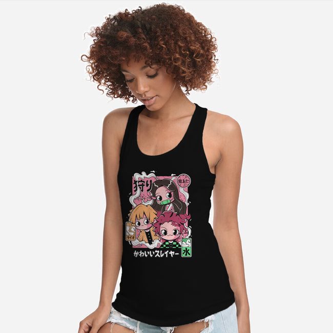 Cute Demon Slayer-Womens-Racerback-Tank-Ca Mask