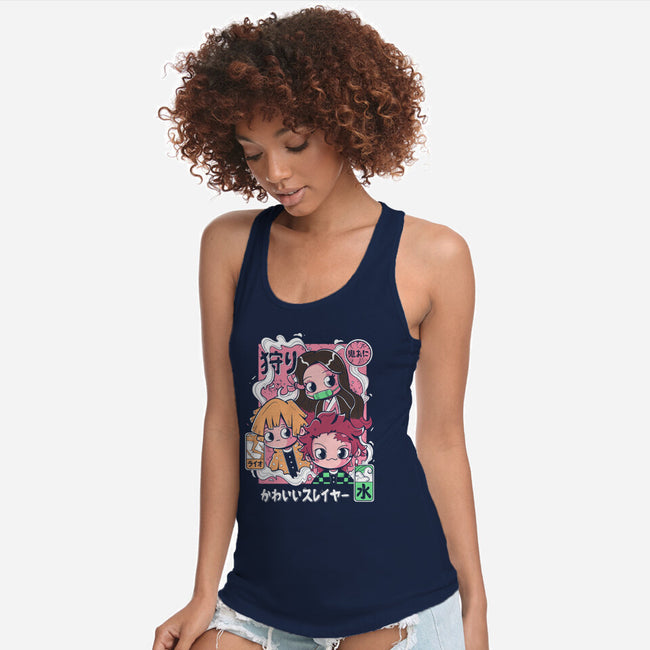 Cute Demon Slayer-Womens-Racerback-Tank-Ca Mask