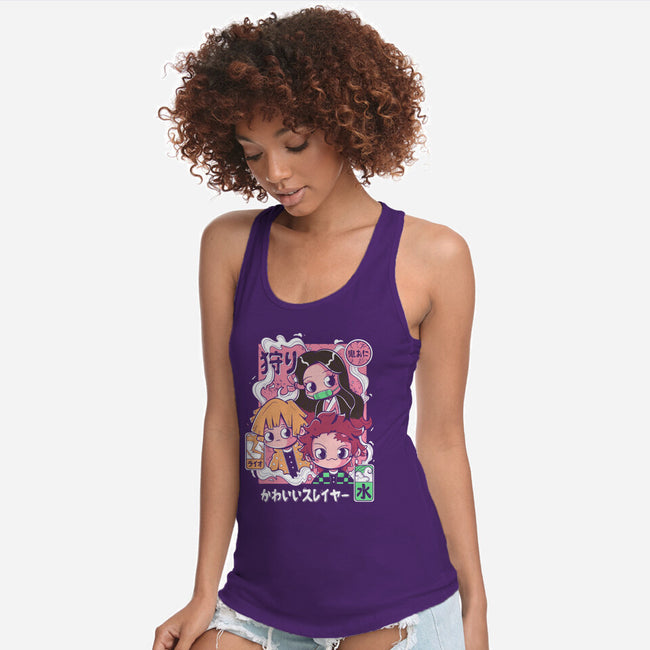 Cute Demon Slayer-Womens-Racerback-Tank-Ca Mask