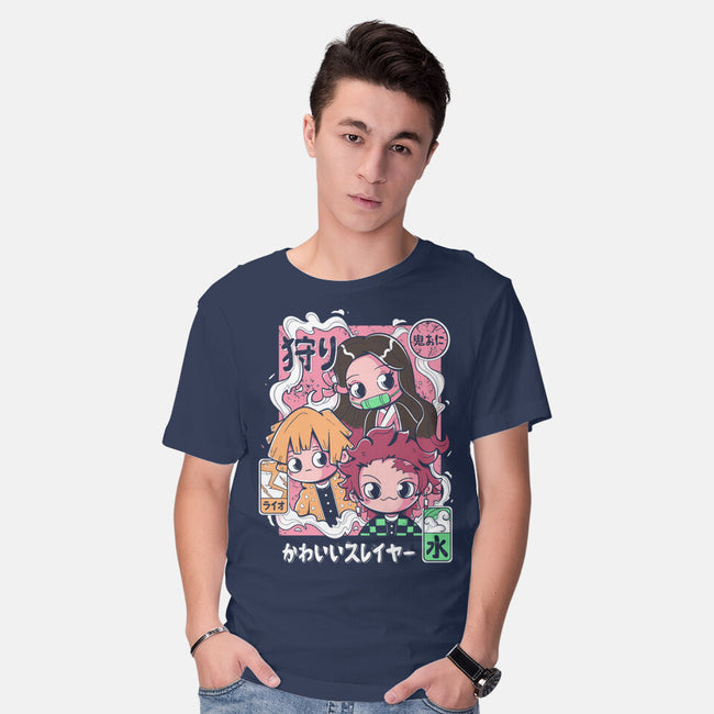 Cute Demon Slayer-Mens-Basic-Tee-Ca Mask