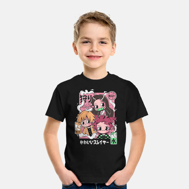 Cute Demon Slayer-Youth-Basic-Tee-Ca Mask