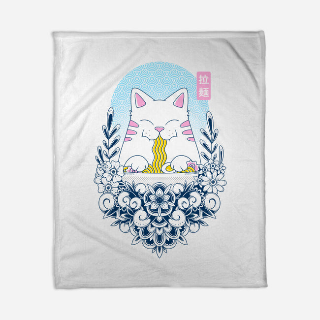 Noodle Cat-None-Fleece-Blanket-GODZILLARGE