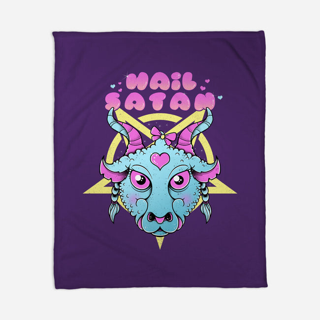 Kawaii Satan-None-Fleece-Blanket-GODZILLARGE