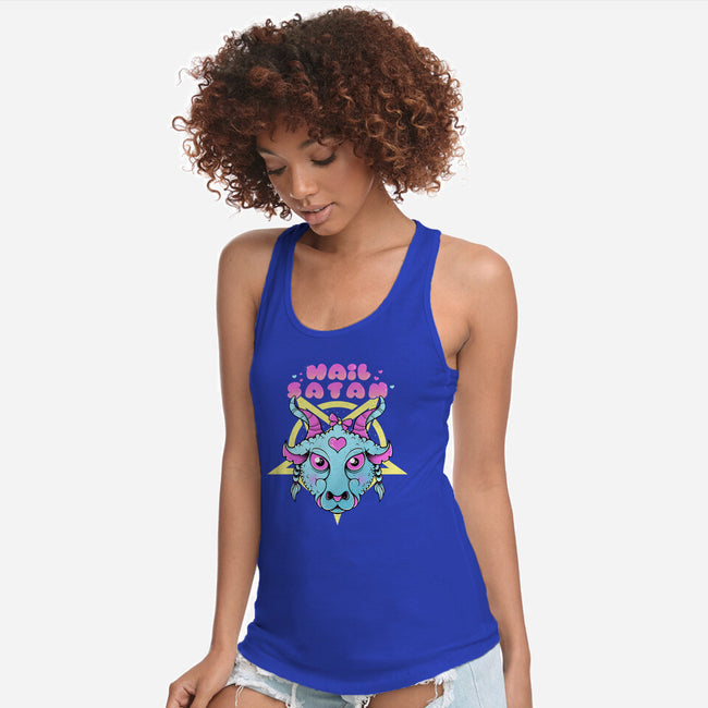 Kawaii Satan-Womens-Racerback-Tank-GODZILLARGE