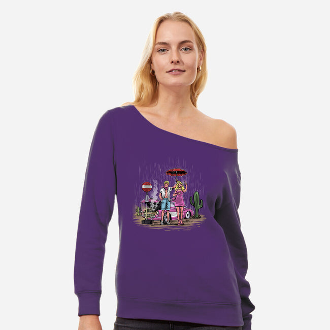 My Neighbor Barbie-Womens-Off Shoulder-Sweatshirt-zascanauta