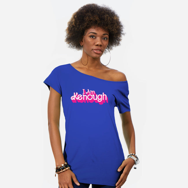 I Am Kenough-Womens-Off Shoulder-Tee-rocketman_art