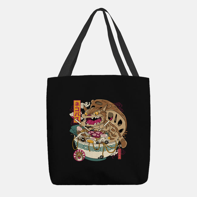 Ramen Catbus-None-Basic Tote-Bag-gaci