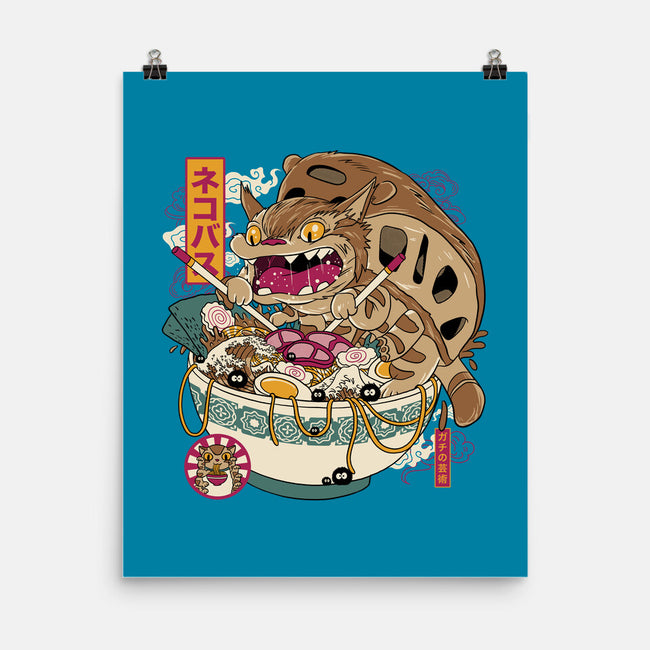 Ramen Catbus-None-Matte-Poster-gaci