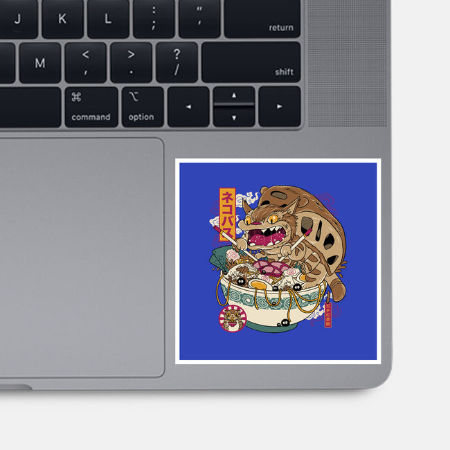 Ramen Catbus-None-Glossy-Sticker-gaci