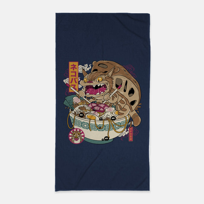 Ramen Catbus-None-Beach-Towel-gaci