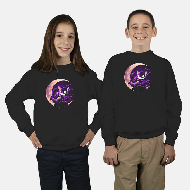 Mad Cat Moon-Youth-Crew Neck-Sweatshirt-Vallina84